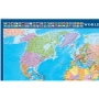 World-Настенная политическая карта мира с флагами на английском языке 1:25/ размер 143 х102см